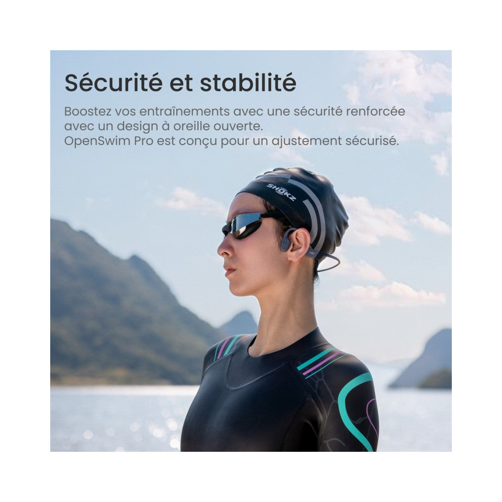  Casque MP3 Shokz Gris - OPENSWIM PRO