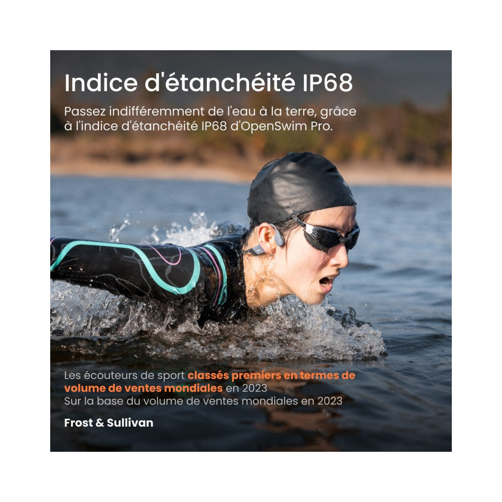  Casque MP3 Shokz Gris - OPENSWIM PRO