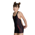 Arena GIRL'S COMBISHORT SWIMSUIT GRAPHIC BLACK-FLUORED