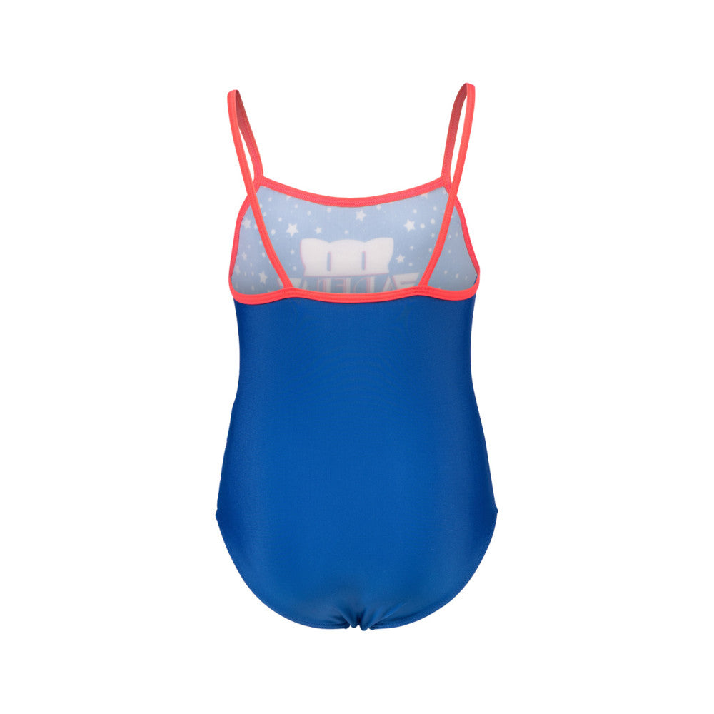 KIDS GIRL ARENA FRIENDS SWIMSUIT U BACK ROYAL FLUO RED MULTI