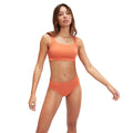 Speedo MAILLOT DE BAIN 2 PIECE FEMME ECO TEXTURED DEEP U-BACK 2PC BRO/ORA