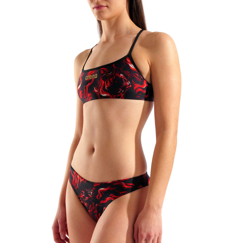  Maillot De Bain ARENA Femme GRAPHIC BIKINI BANDEAUMULTI-BLACK
