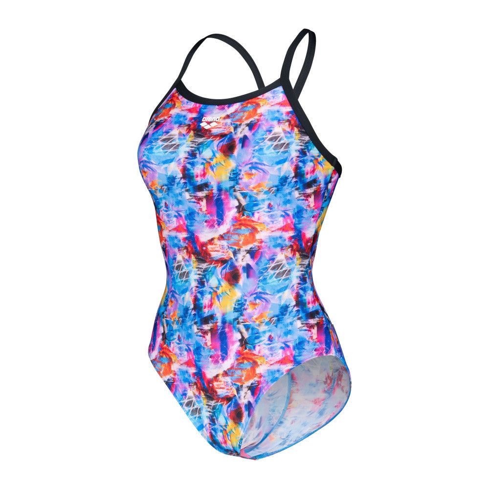  Maillot De Bain ARENA Femme MEMORIES SWIMSUIT LIGHTDROPMULTI VIOLET-BLACK