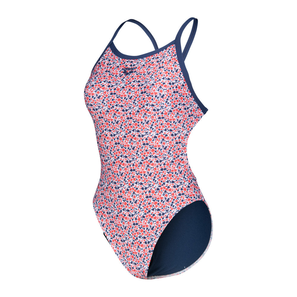  Maillot De Bain ARENA Femme PEBBLES SWIMSUIT XCRISS CRMULTI WHITE-NAVY