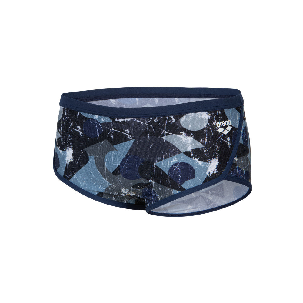  Maillot De Bain ARENA Homme SCRATCHED SWIM LOW WAIST SHOMULTI BLACK-NAVY