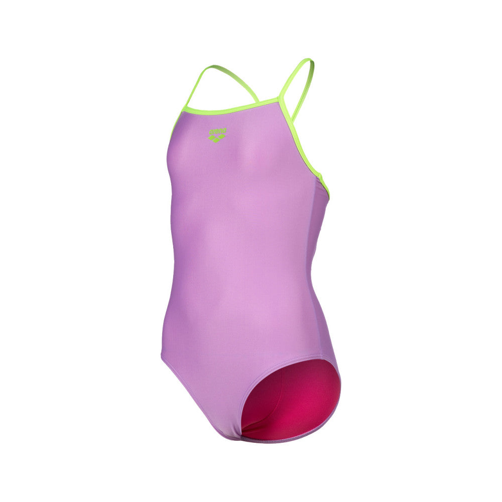 Arena Maillot De Bain Fille Light Drop Solid Lilac Soft Green
