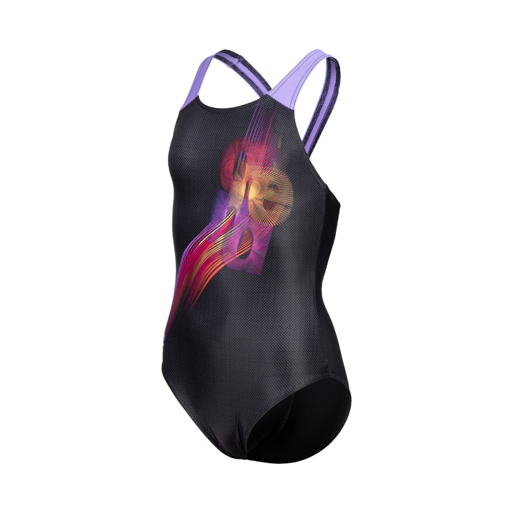 Arena Maillot De Bain Fille Parrot Black Dark Lavanda