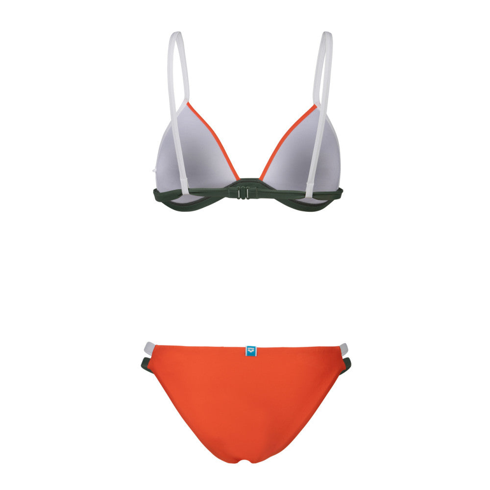  Maillot Femme ARENA PRO_FILE BIKINI TRIANGLE CALYPSO CORAL SAGE WHITE