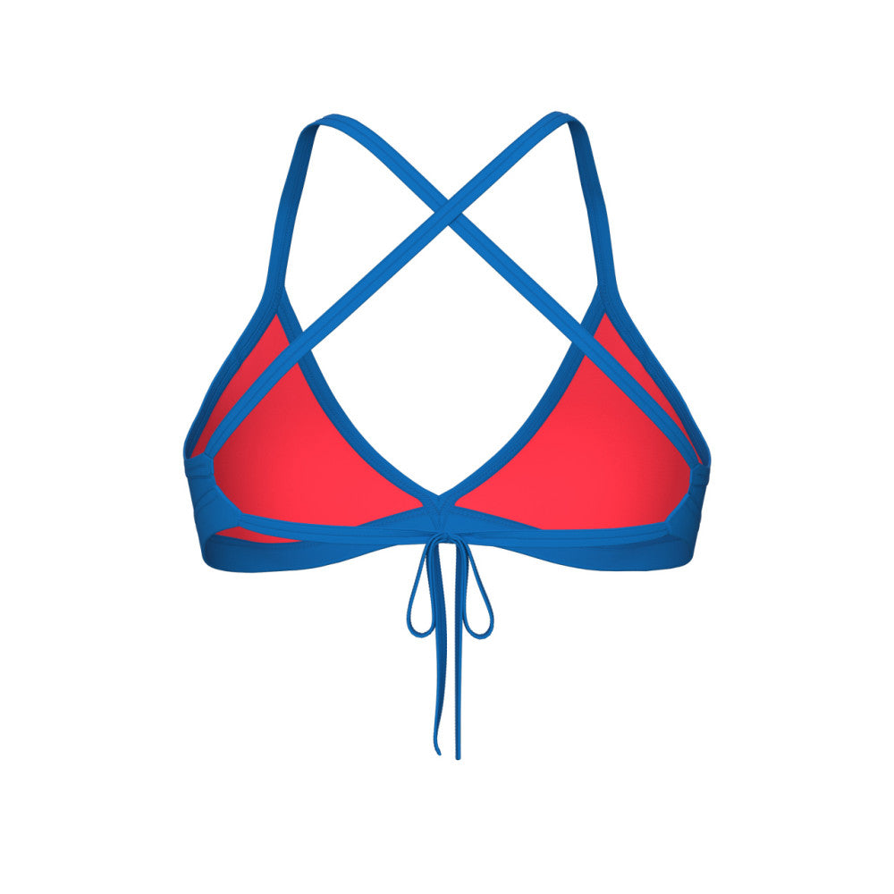  Maillot Femme ARENA TEAM SWIM TOP TIE BACK SOLID BLUE RIVER