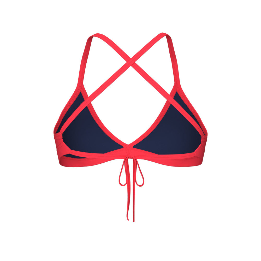  Maillot Femme ARENA TEAM SWIM TOP TIE BACK SOLID BRIGHT CORAL