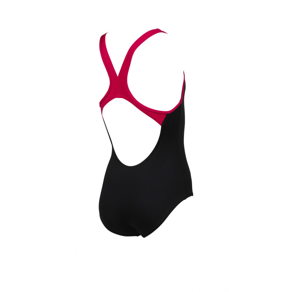  Maillot Fille Arena Biglogo Swim Black Freak Rose