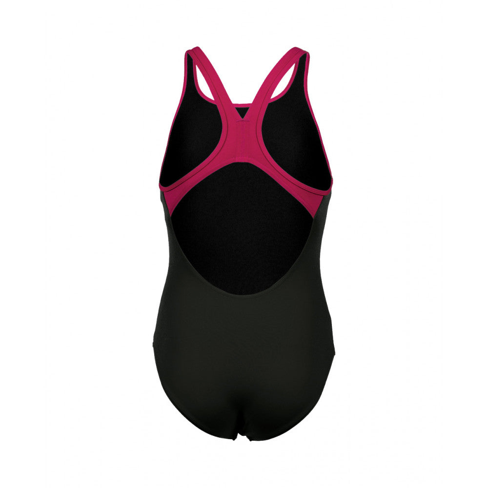  Maillot Fille Arena Biglogo Swim Black Freak Rose
