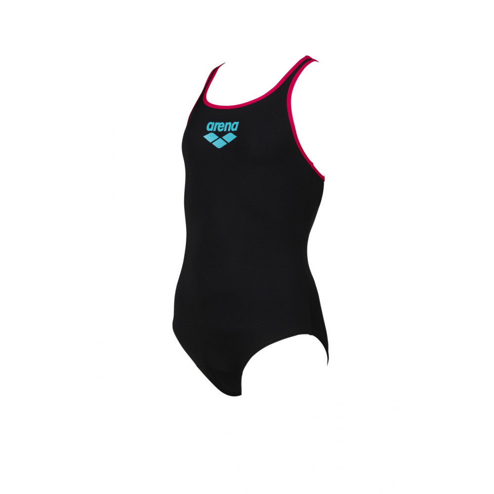  Maillot Fille Arena Biglogo Swim Black Freak Rose