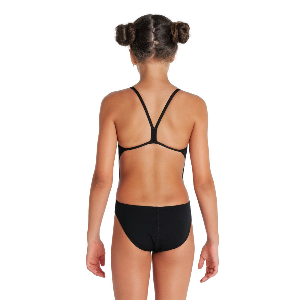  Maillot Fille ARENA TEAM SWIMSUIT CHALLENGE SOLID BLACK-WHITE