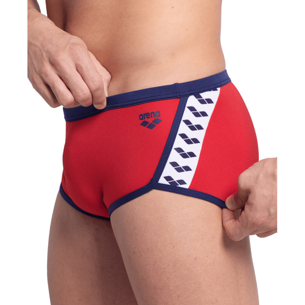  Maillot Homme ARENA ICONS SWIM LOW WAIST SHORT SOLID RED NAVY