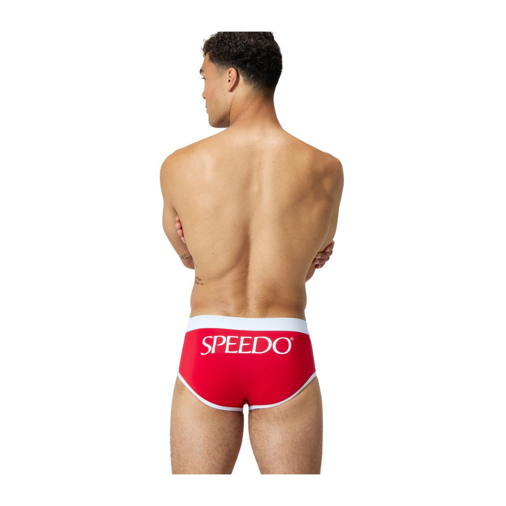 Speedo Maillot Homme - BECO JETSTREAM RETRO LOGO BRIEF RED/WHI