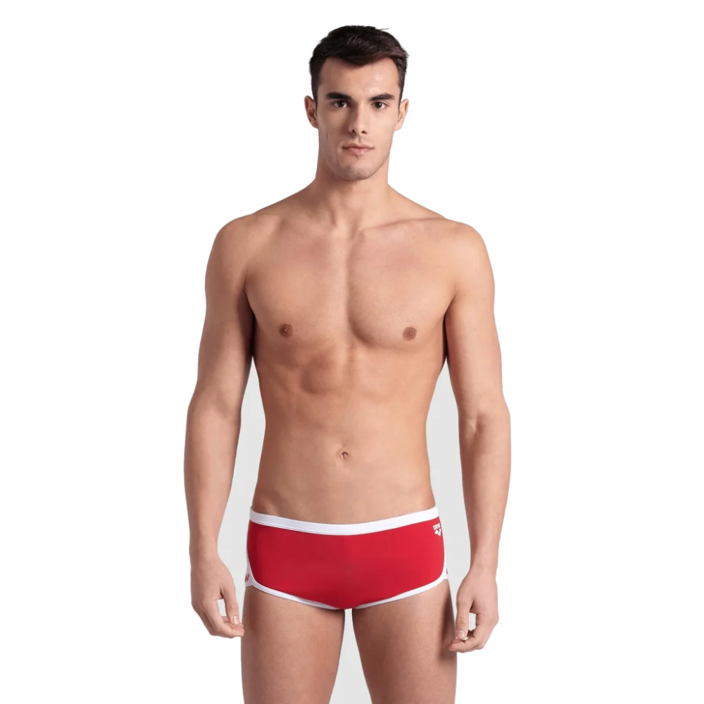  MEN'S ARENA ICONS SWIM LOW WAIST SHORT RED-WHITE