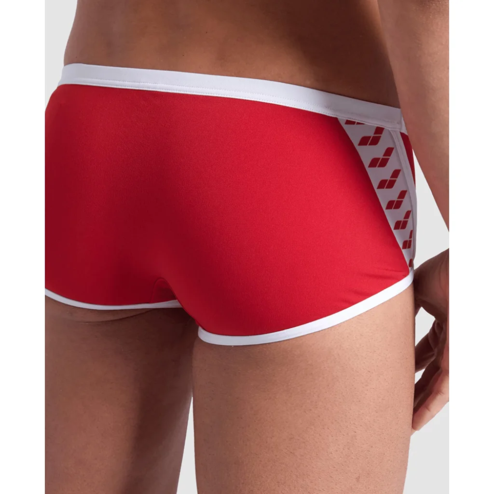  MEN'S ARENA ICONS SWIM LOW WAIST SHORT RED-WHITE