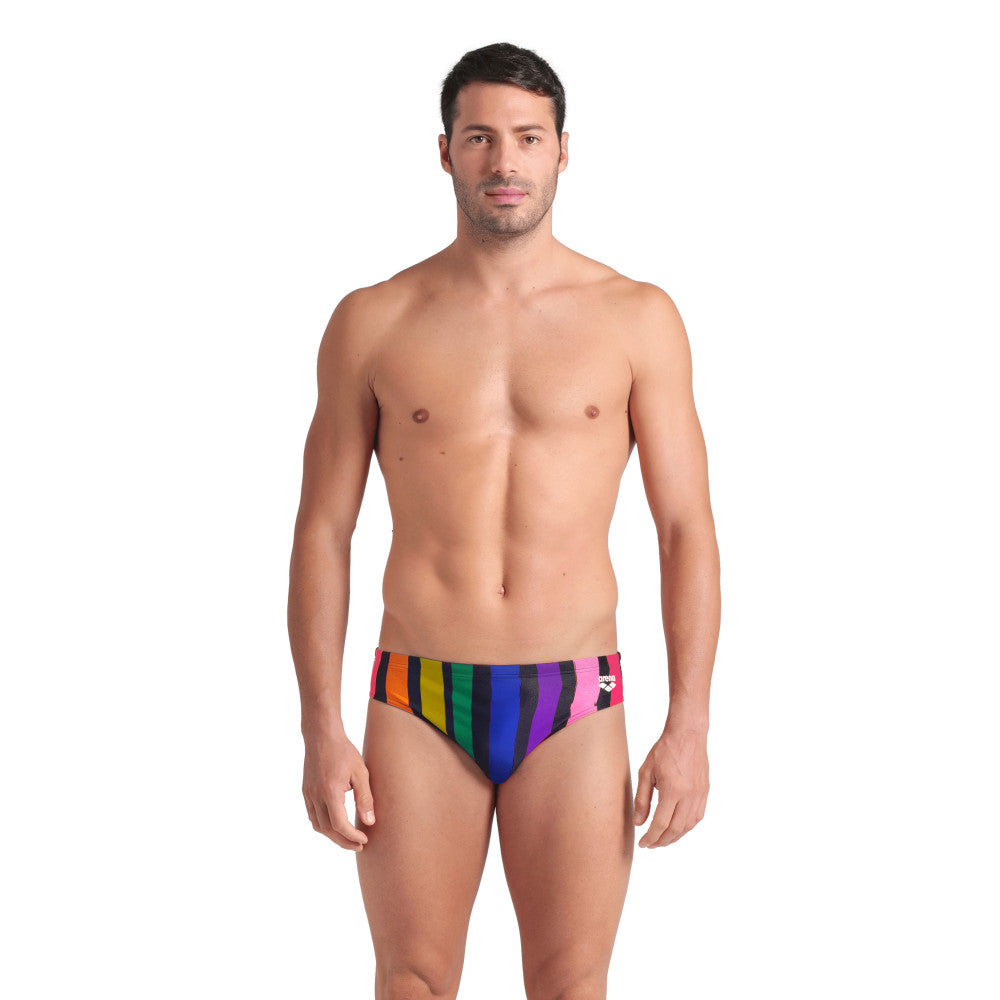  MEN'S ARENA PAINTERS STRIPE SWIM BRIEFS
