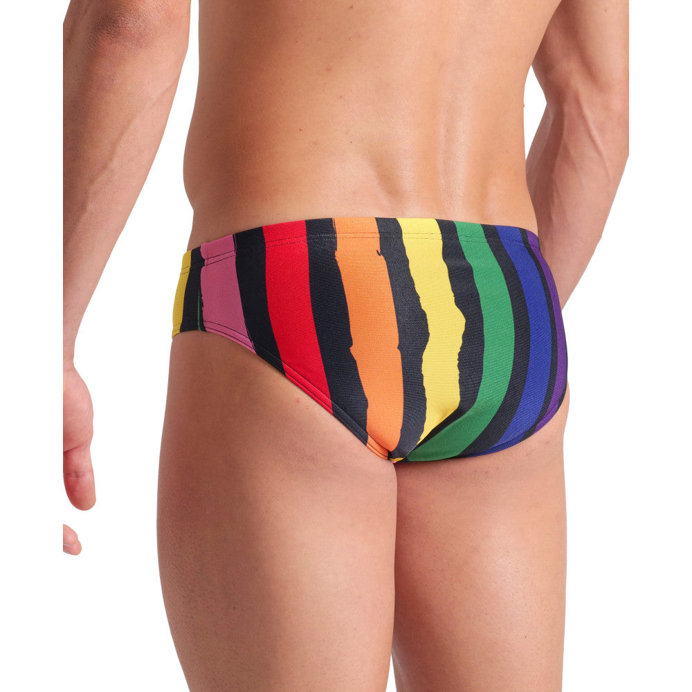  MEN'S ARENA PAINTERS STRIPE SWIM BRIEFS