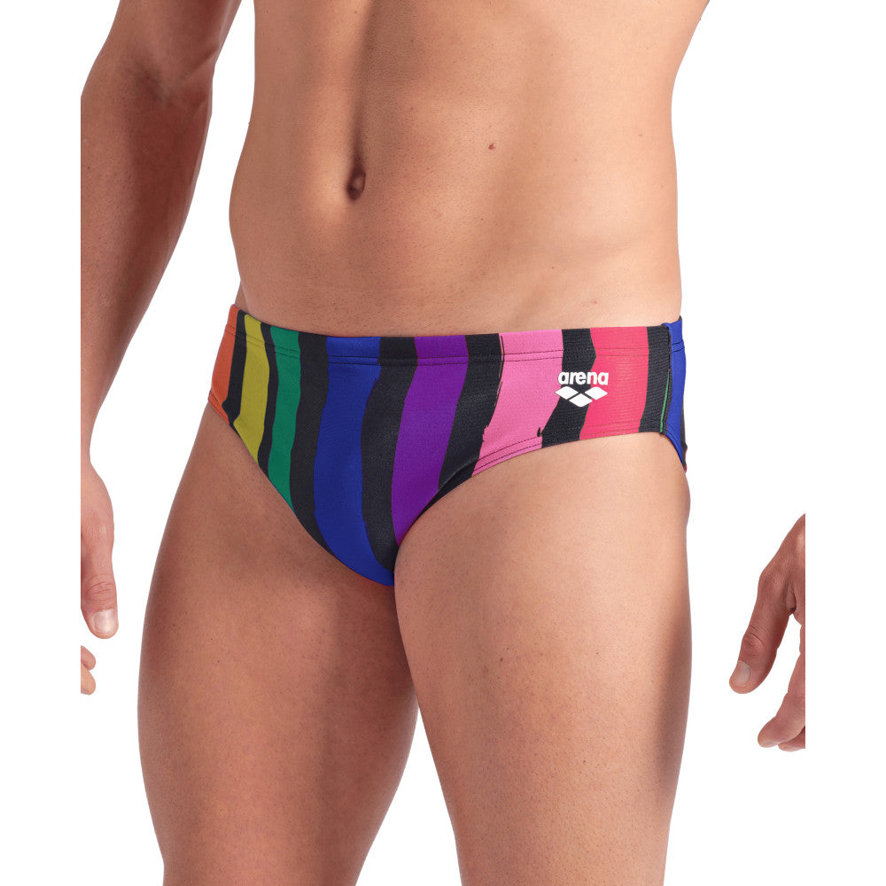  MEN'S ARENA PAINTERS STRIPE SWIM BRIEFS
