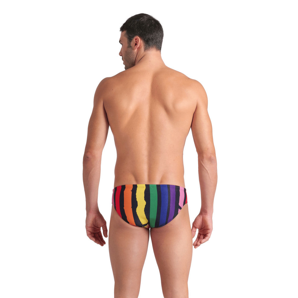  MEN'S ARENA PAINTERS STRIPE SWIM BRIEFS