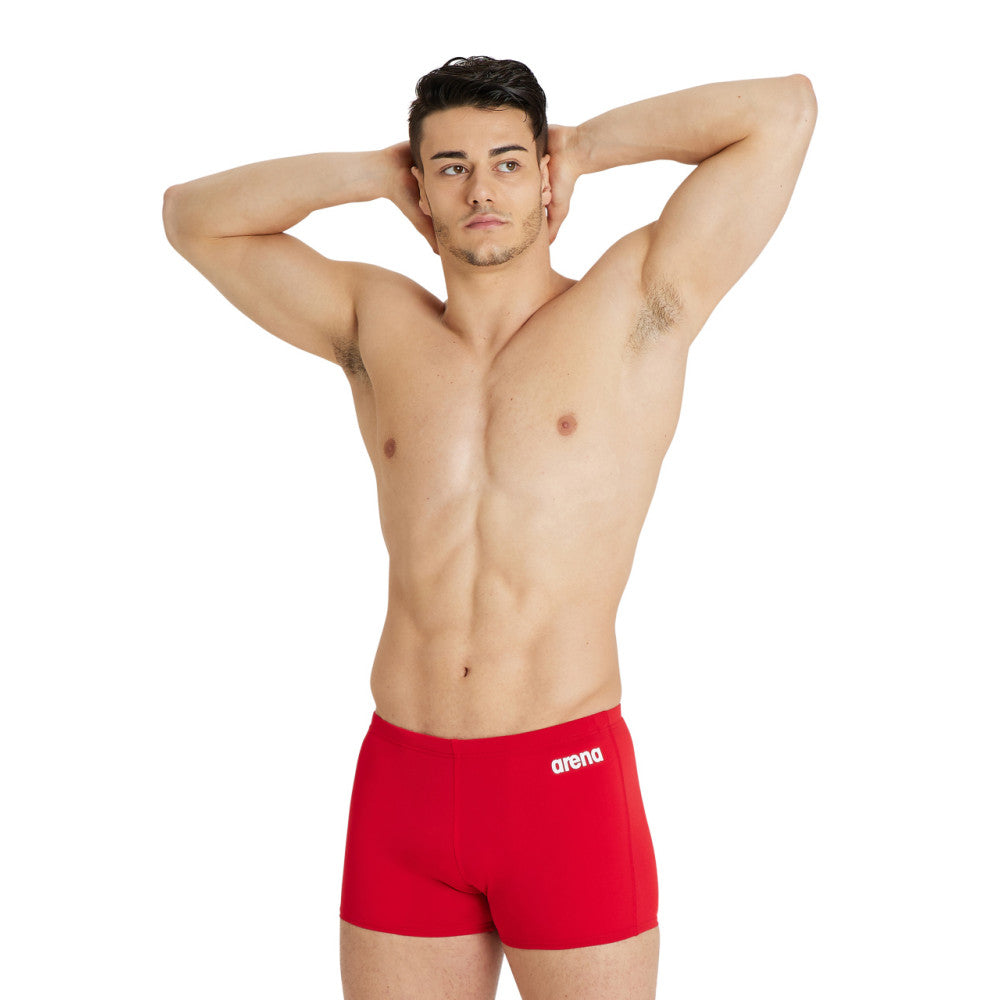 Arena MEN'S TEAM SWIM SHORT SOLID RED WHITE