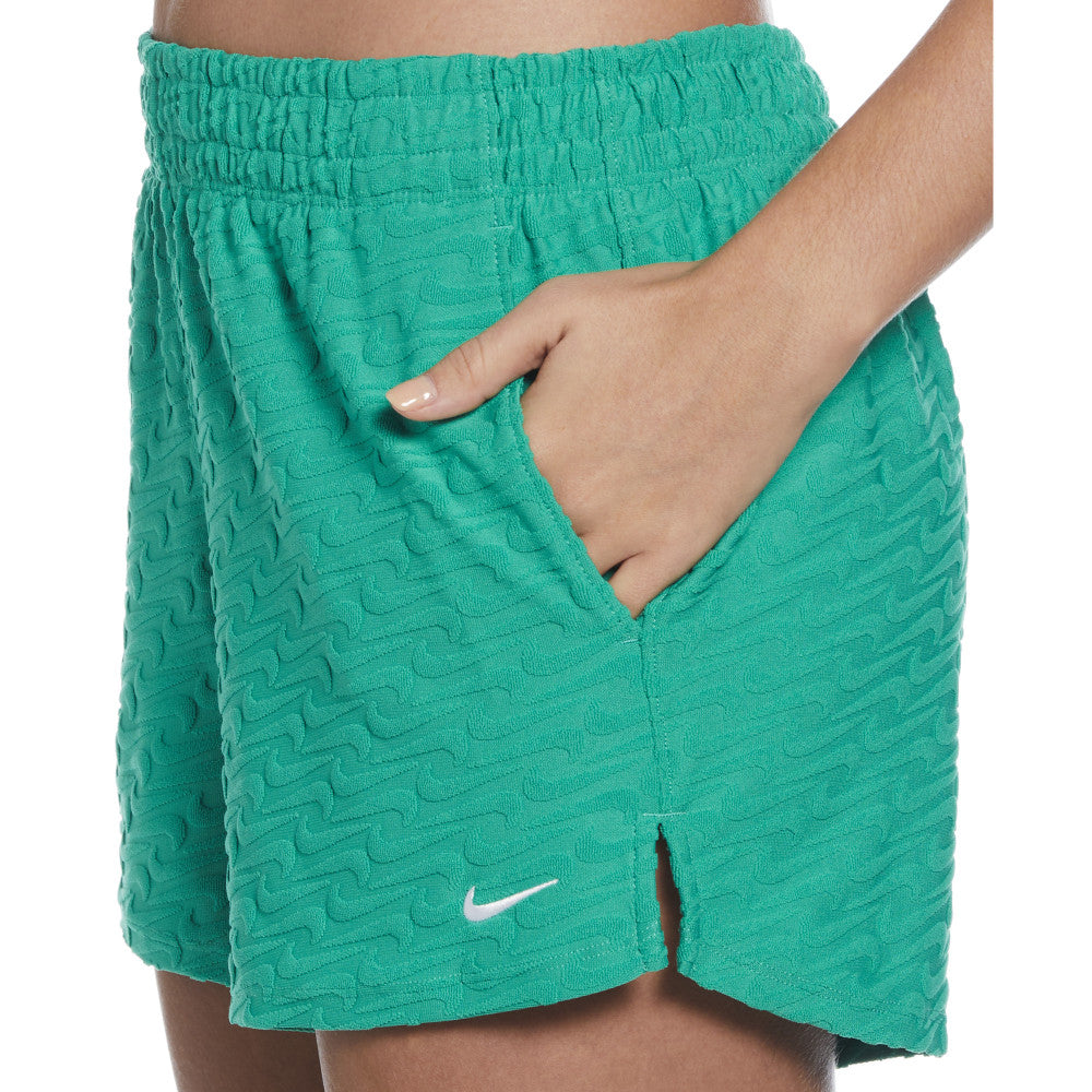  Bas De Mailot De Bain Femme Short NIKE TERRY-WOM. STADIUM GREEN