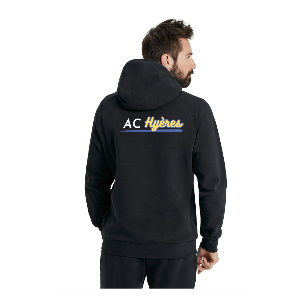  Sweat Shirt Arena Noir AC Hyères Marquage Couleur