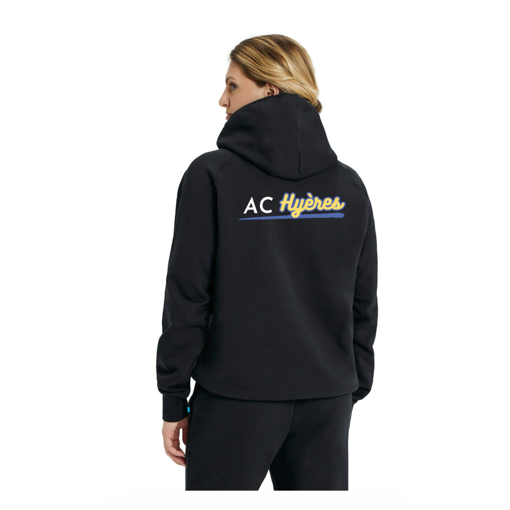  Sweat Shirt Arena Noir AC Hyères Marquage Couleur