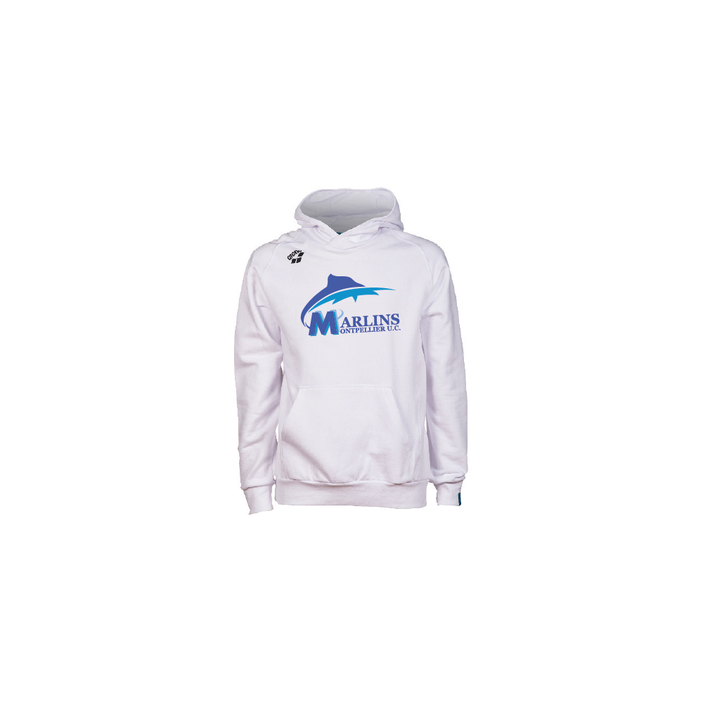  Sweat Shirt Arena Blanc Unisex - 3MUC Natation