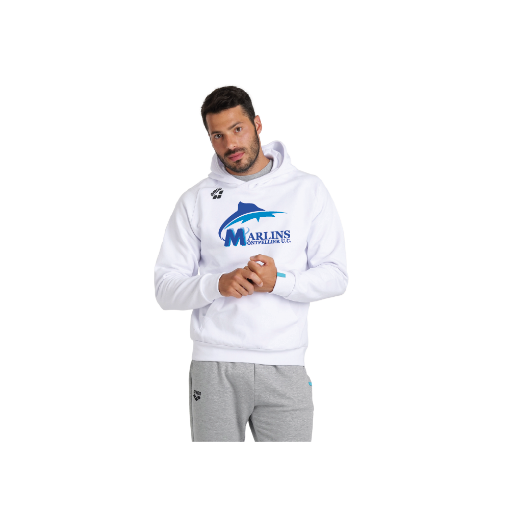  Sweat Shirt Arena Blanc Unisex - 3MUC Natation