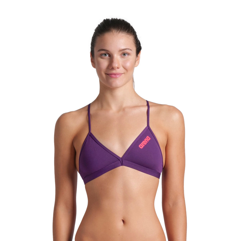 Arena WOMEN'S TEAM SWIM TOP TIE BACK SOLID PLU